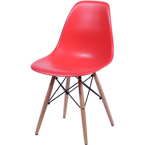 Cadeira Eames Dkr C/ Base de Madeira Or-1102B Or Design - Vermelho