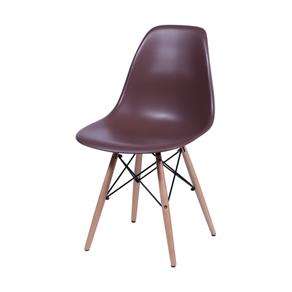 Cadeira Eames DKR Café com Base em Madeira - Or Design - Marrom