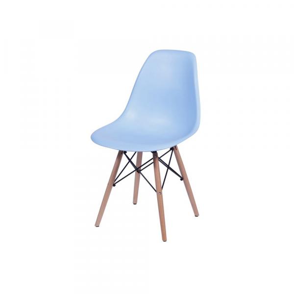 Cadeira Eames Dkr Infantil Base Madeira - Azul - Or Design