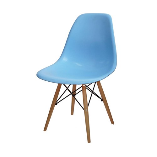 Cadeira Eames Dkr Infantil Base Madeira, Or-1102, Or Design, Azul