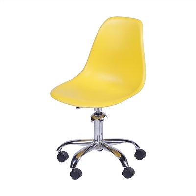 Cadeira Eames DKR Rodízio Amarela - Or Design