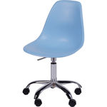 Cadeira Eames DKR Rodízio Azul Ór Design