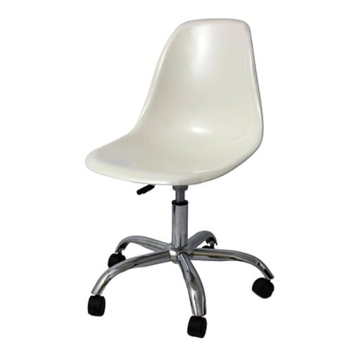 Cadeira Eames Dkr Rodízio Branca - Or Design
