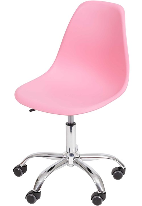 Cadeira Eames DKR Rodízio OR Design Rosa