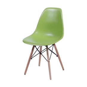 Cadeira Eames DKR Verde com Base em Madeira - Or Design - Verde Limão
