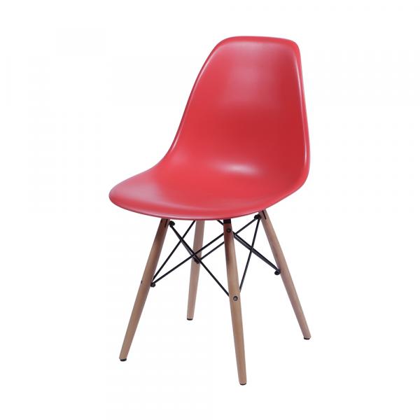 Cadeira Eames DSW Base Madeira Assento Vermelha - Or Design
