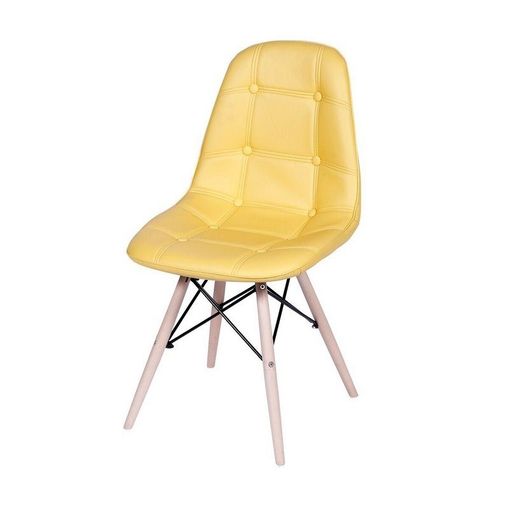 Cadeira Eames Eifeel Botone Amarelo Or Design 1110