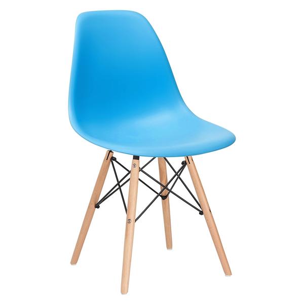 Cadeira Eames Eiffel DSW - Azul Céu - Madeira Clara - Mobili