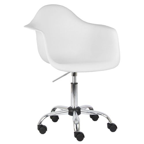 Cadeira Eames Office com Braços - Branco