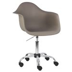 Cadeira Eames Office com Braços - Marrom
