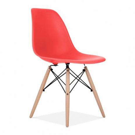 Cadeira Eames Pp Base Madeira - Vermelho - Kza_design