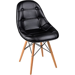 Cadeira Eames Round Polipropilneno Preto - By Haus
