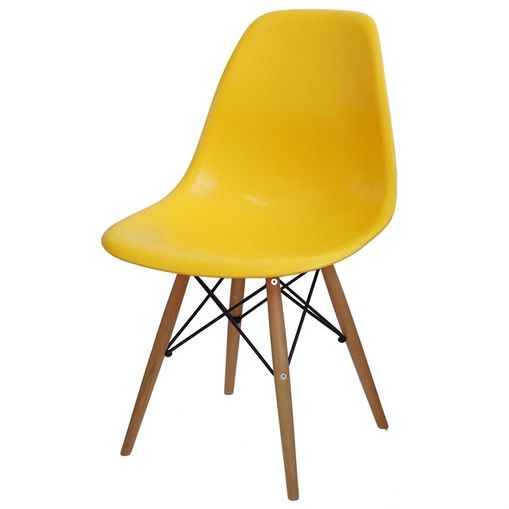 Cadeira Eames Wood Amarela PP OR Design 1102B