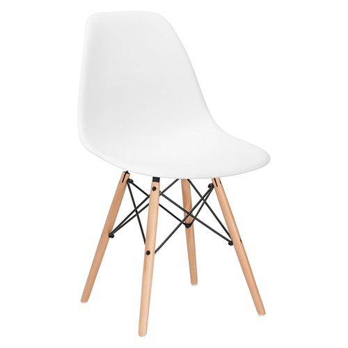 Cadeira Eames Wood DSW - Branco Fosco