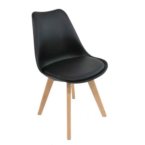 Cadeira Eames Wood Leda Design Preta