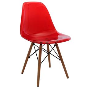 Cadeira Eames Wood Vermelha PC OR Design 1101B