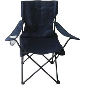 Cadeira EchoLife Aurora Dobrável com Braço e Porta-Copos - Preto