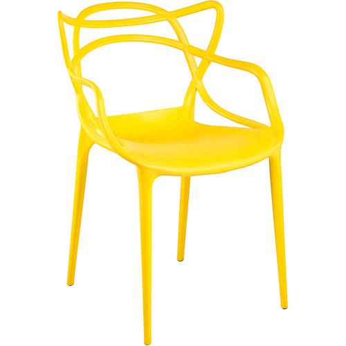 Cadeira Eller Polipropileno Amarela - By Haus