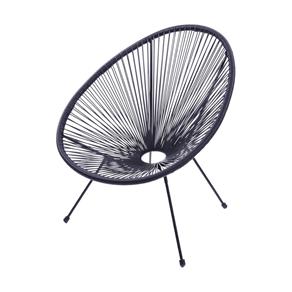 Cadeira em Aço e Cordas de PVC 1160 OR Design Preto - Preto