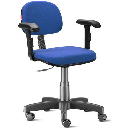 Cadeira Escritório Azul Médio com Braços