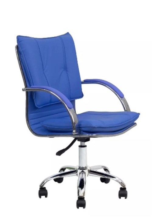 Cadeira Escritório Executiva Desenho Italiano - Azul