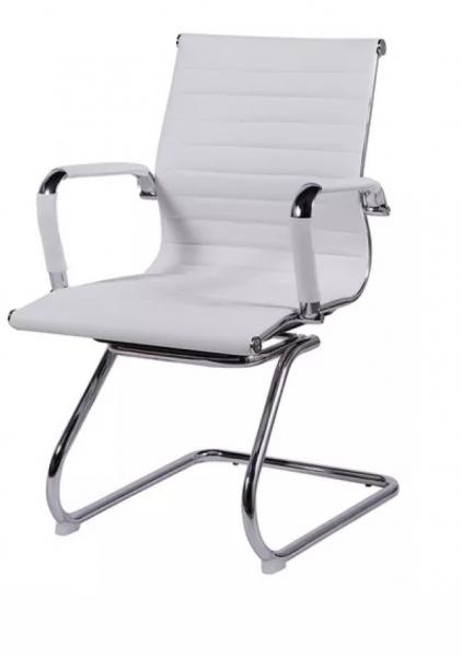 Cadeira Escritório Fixa Branca MK-5523FB - Makkon