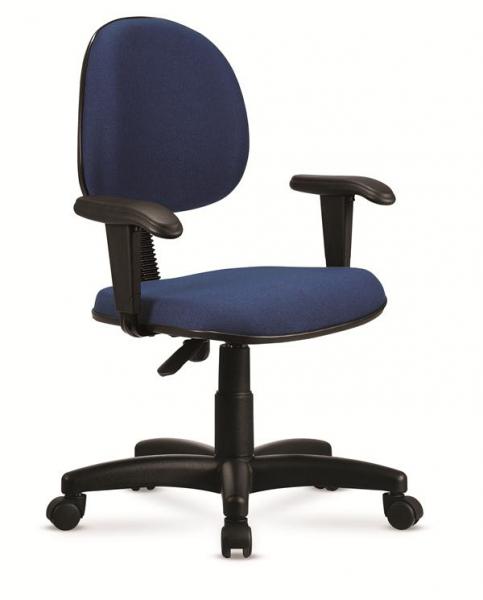 Cadeira Escritório Giratória Preto e Azul - Cercatto