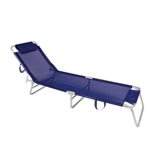 Cadeira Espreguiçadeira Alumínio Mor Azul M