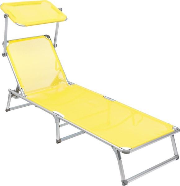 Cadeira Espreguiçadeira Buzios Alum Textil Amarela Bel Fix