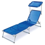 Cadeira Espreguiçadeira Buzios Alum Textil Azul Bel Fix
