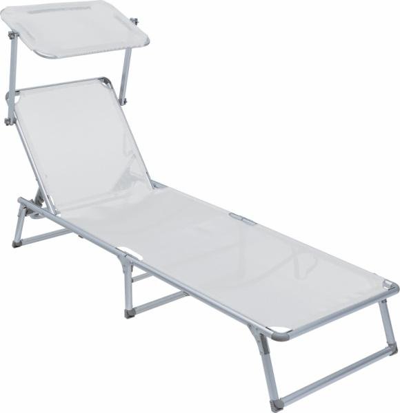 Cadeira Espreguiçadeira Búzios Alumínio Dobrável Branca - Bel Lazer