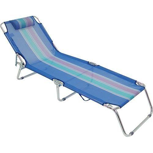 Cadeira Espreguiçadeira em Alumínio Mor Piscina Praia Jardim - Azul