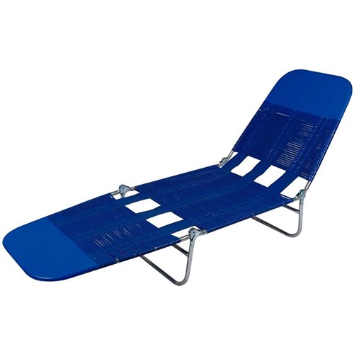 Cadeira Espreguiçadeira Pvc Azul Marinho Mor