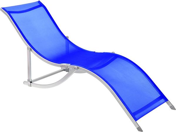 Cadeira Espreguiçadeira S Alumínio Azul Bel Lazer
