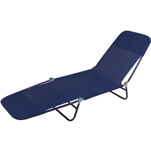 Cadeira Espreguiçadeira Textilene Azul Mor