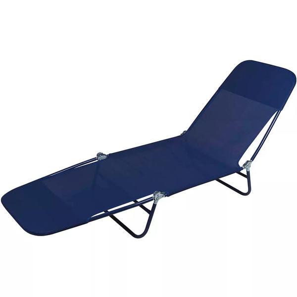 Cadeira Espreguiçadeira Textilene Azul - Mor