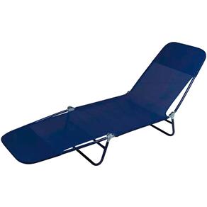 Cadeira Espreguiçadeira Textilene Azul Praia Piscina Mor