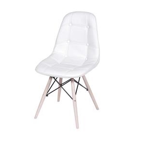 Cadeira Estofada Botonnes OR Design Branco - Branco