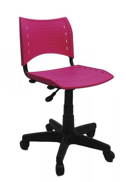 Cadeira Evidence Giratória com Assento e Encosto em Polipropileno - Rosa - Storecadeiras