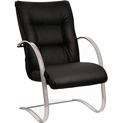 Cadeira Executiva 9016 Fixa Cromada e Preto - Recostare