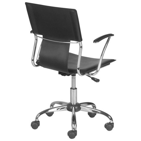 Cadeira Executiva Clean com Base Cromada - Preto