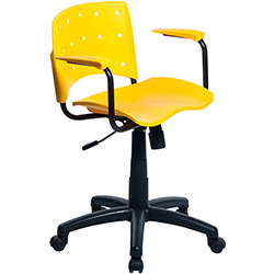 Cadeira Executiva Colordesign com Rodízios Amarelo - Designchair