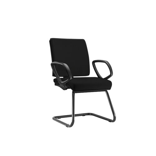 Cadeira Fixa Frisokar Simple 073 - Sintético Preto
