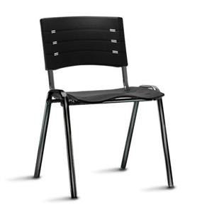Cadeira Fixa Plástica New ISO Preta