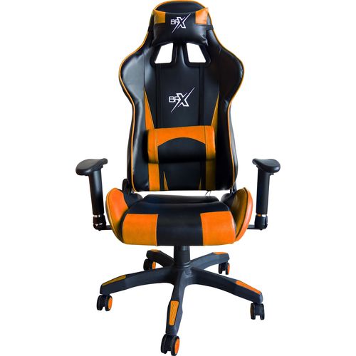 Cadeira Gamer Brx Hv-912 Encosto Reclinável Laranja