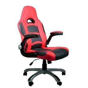 Cadeira Gamer Chair com Braço Retrátil Preta e Vermelha