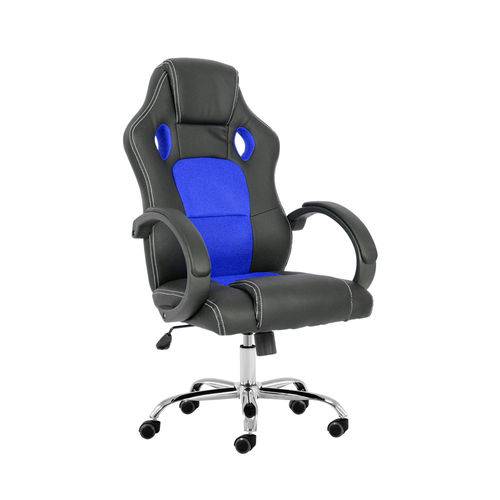 Tudo sobre 'Cadeira Gamer Donnato Gam-02 Base Giratória Estofada Sistema Relax Azul e Preta'