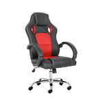 Cadeira Gamer Donnato Vermelha e Preta Base Giratória Estofada Sistema Relax