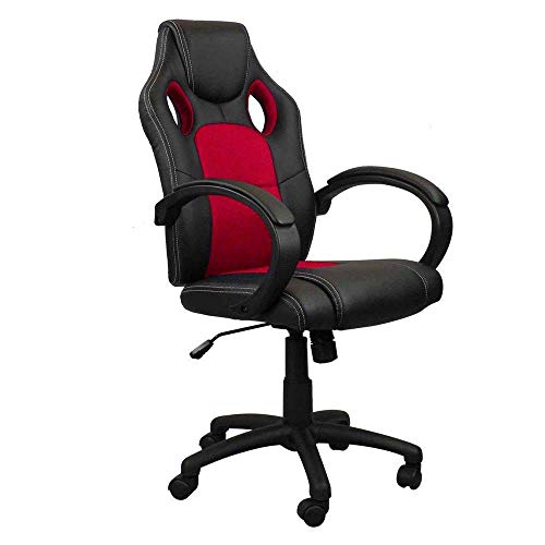 Cadeira Gamer DTX Pro Preta Vermelho Encosto Reclinável Altura Regulável - At.Home.