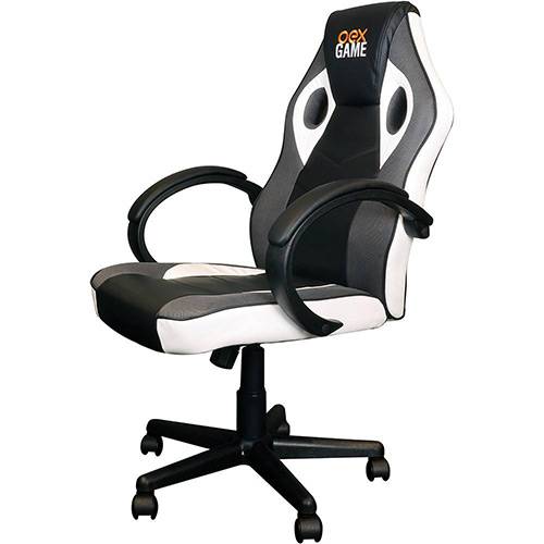 Cadeira Gamer GC200 Branca/Cinza - OEX